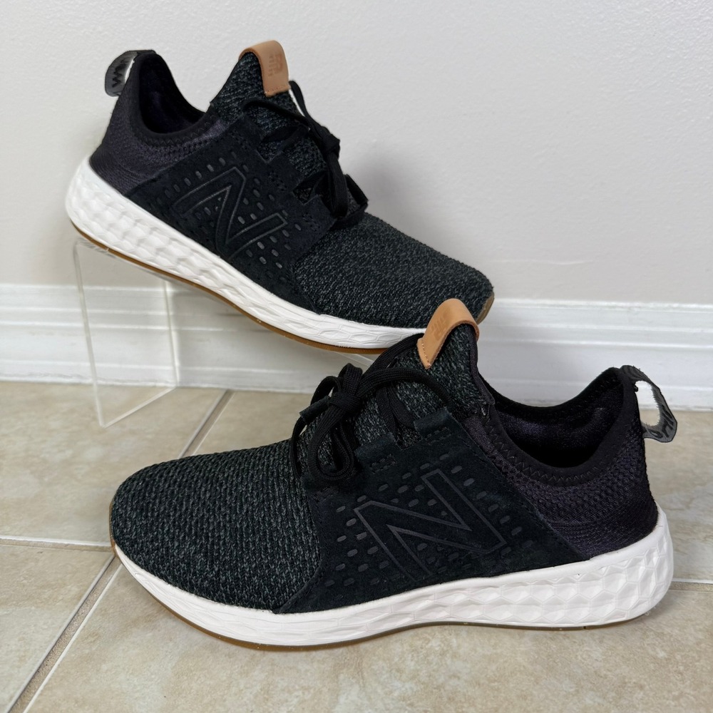 New Balance Fresh Foam Cruzv1 Reissue Womens 7.5 Black Knit Sneakers WCRZRRB